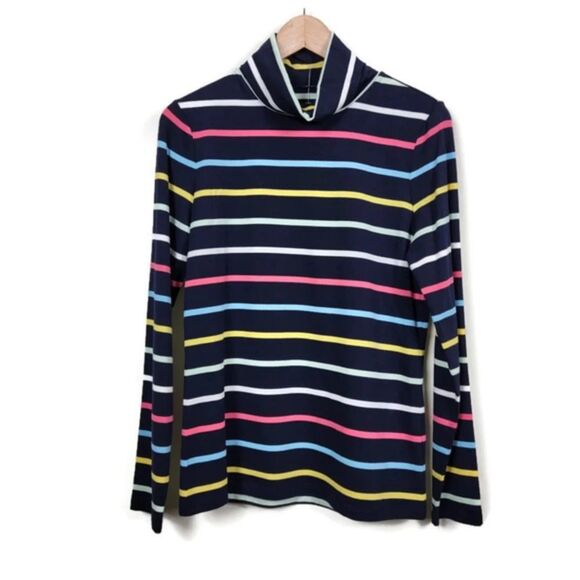 Talbots Long Sleeve‎ Striped Tee Womans Size S Blue NEW - Picture 1 of 9